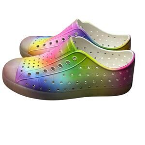 Native Jefferson Rainbow Gradient Slip-On EVA Sandals size J3